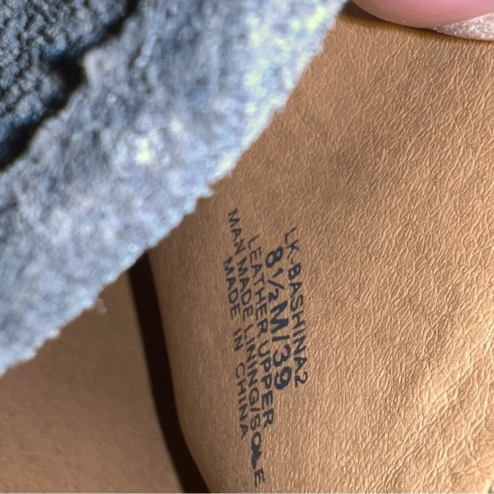 Lucky Brand Gray Snakeskin Leather Low Block Heel Ankle Boots Size 8.5 - Picture 9 of 9